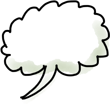 Flüsterblase - Line Art (483x416)