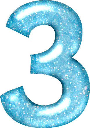 Blue Number 3 Clipart (310x441)