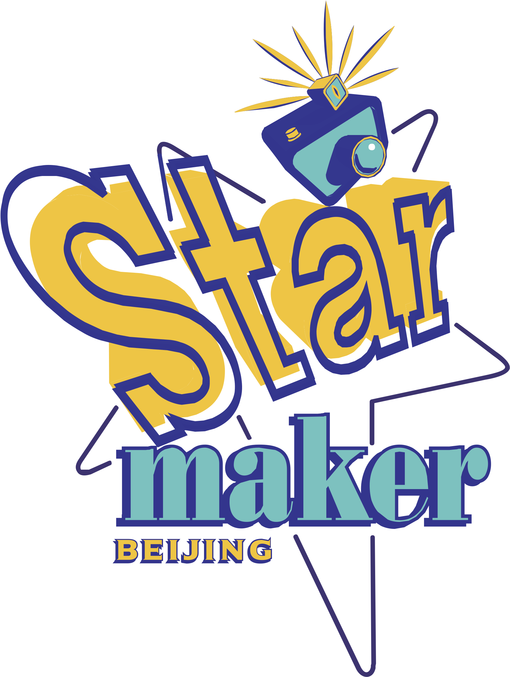 Star Maker Logo Black And White - Transparency (2400x2400)