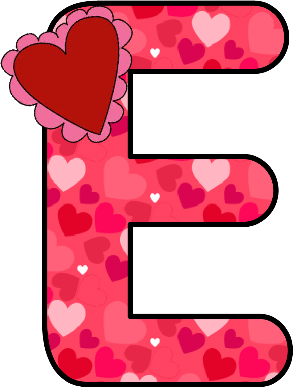 Ch B *✿* Alfabeto Corazon De Kid Sparkz - Alphabet Clipart Heart (1029x1312)