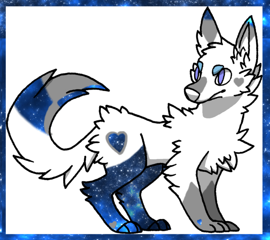 Custom Space Cat/wolf By Rushitheviolineater - Cartoon (947x844)