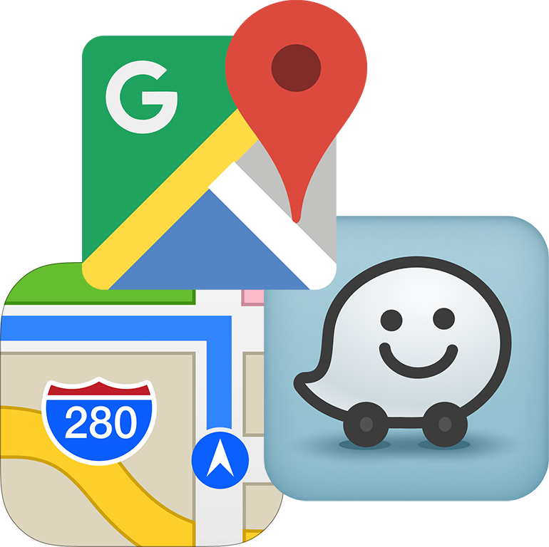 Apple Maps Google Maps Waze Integration - Apple Maps Google Maps Waze Integration (770x768)