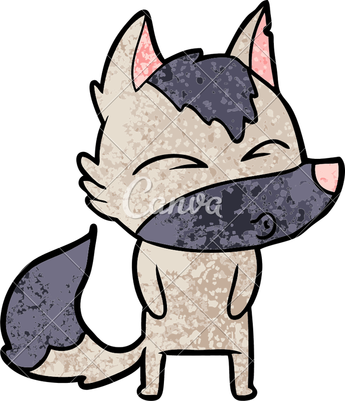 Cartoon Wolf Pouting - Cartoon Wolf Pouting (688x800)