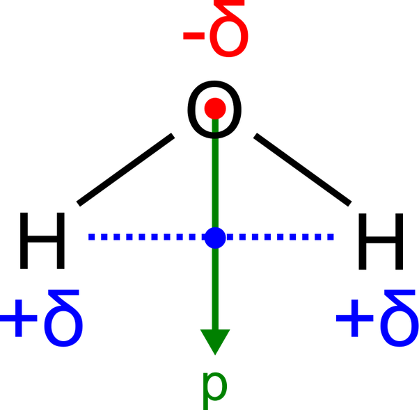 Dipole Vector Water Molecule - Dipole Vector Water Molecule (602x590)