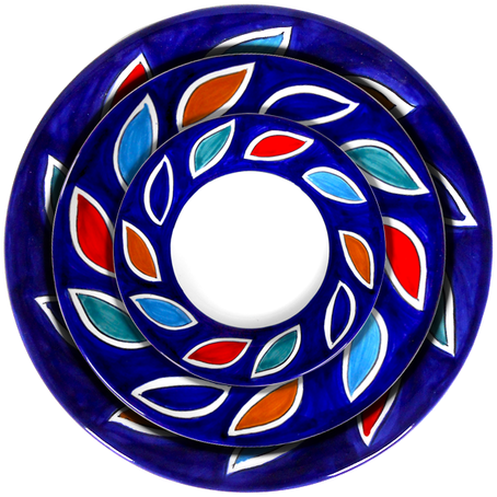 Table Set Arlecchino Blu - Table Set Arlecchino Blu (500x500)