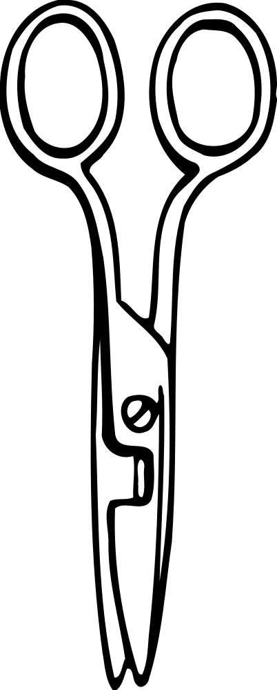 Drawing Scissors Shears - Drawing Scissors Shears (402x1000)