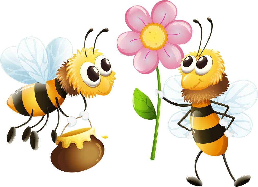 Bees Vector Bee Clipart - Bees Vector Bee Clipart (1011x735)