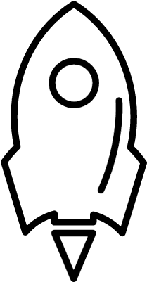 Rocket Ship Variant With Circle Outline Vector - Rocket Ship Variant With Circle Outline Vector (400x400)