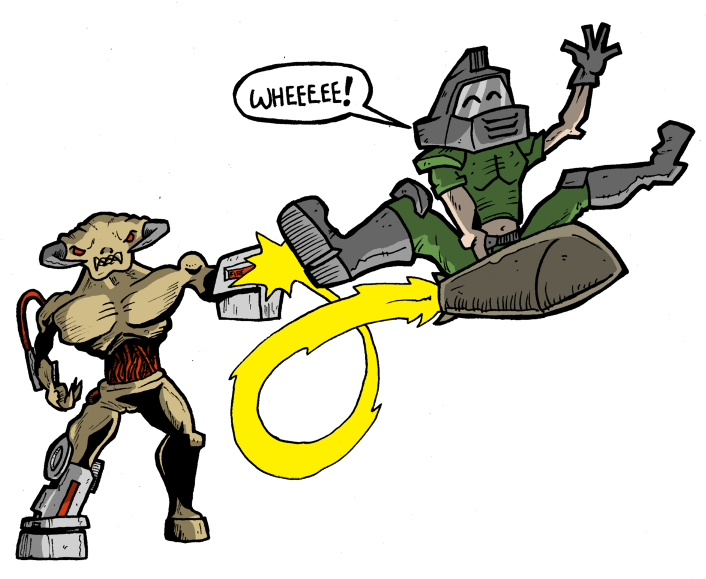 Doom Drawing Doomguy - Doom Drawing Doomguy (725x591)