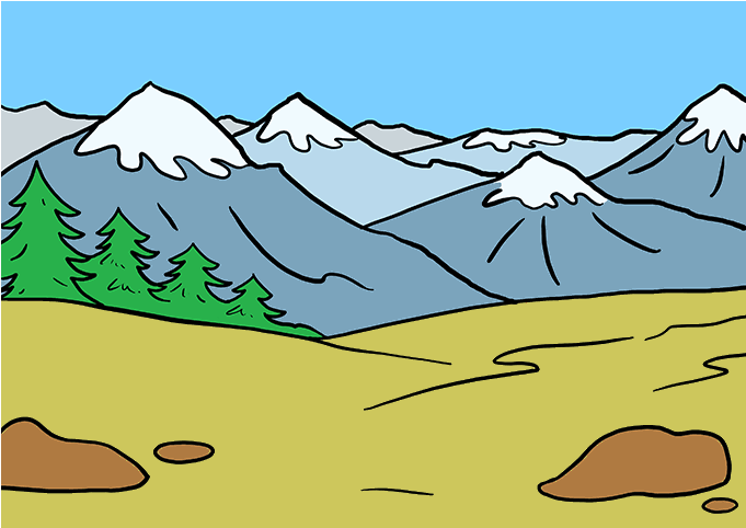 Landforms Drawing Sketch - Landforms Drawing Sketch (680x678)
