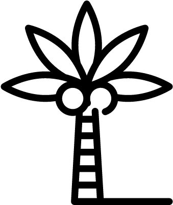 Coconut Tree Vector - Marijuana Leaf Symbol (400x400)