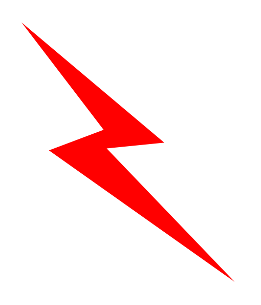 Lightning Bolt Icons Clipart Free To Use Clip Art Resource - Red Lightning Bolt Icon (510x595)