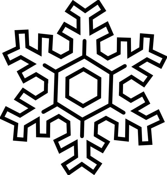 Snow Clip Art Black And White Clipart Download - Snow Clip Art Black And White (570x598)