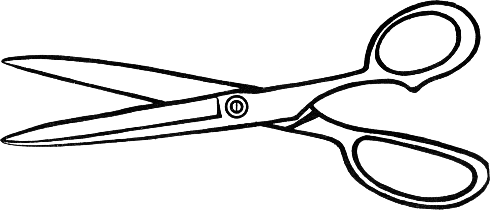 Vintage Hair Scissors Clipart Kid - Vintage Hair Cutting Scissors Clip Art (1600x686)