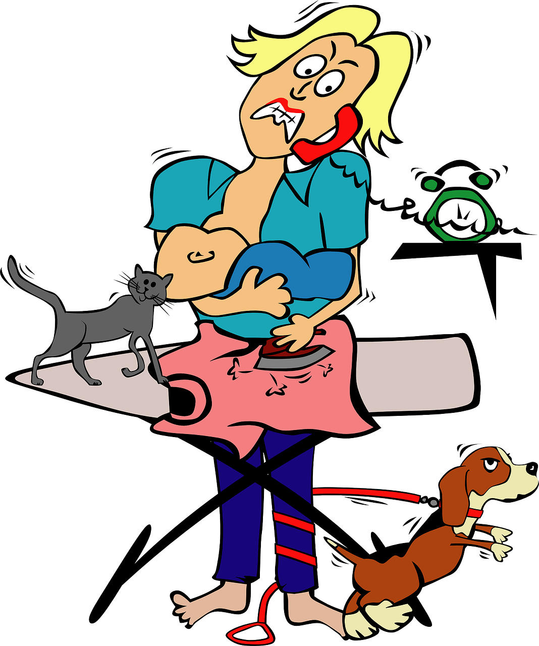 Clip Art For Putting Things Off - Funny Mother's Day Clip Art (1068x1280)