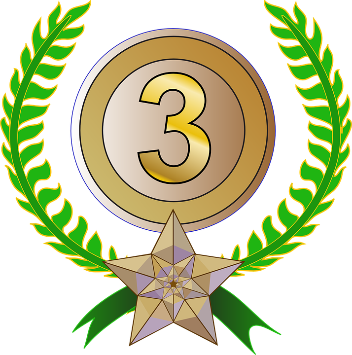 Free Awards Clipart - 3rd Place Clip Art (714x720)