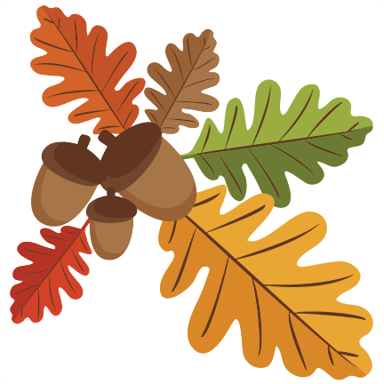Oak Leaves Svg Scrapbook Cut File Cute Clipart Files - Leaves And Acorns Png (432x432)