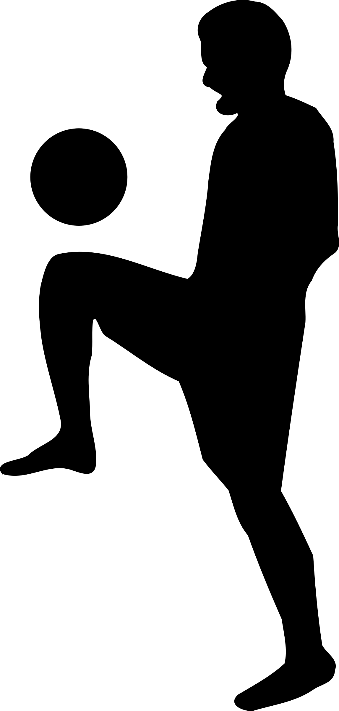 Public Domain Clip Art Image Freestyle Soccer Silhouette - Soccer Silhouette Gif (1147x2400)