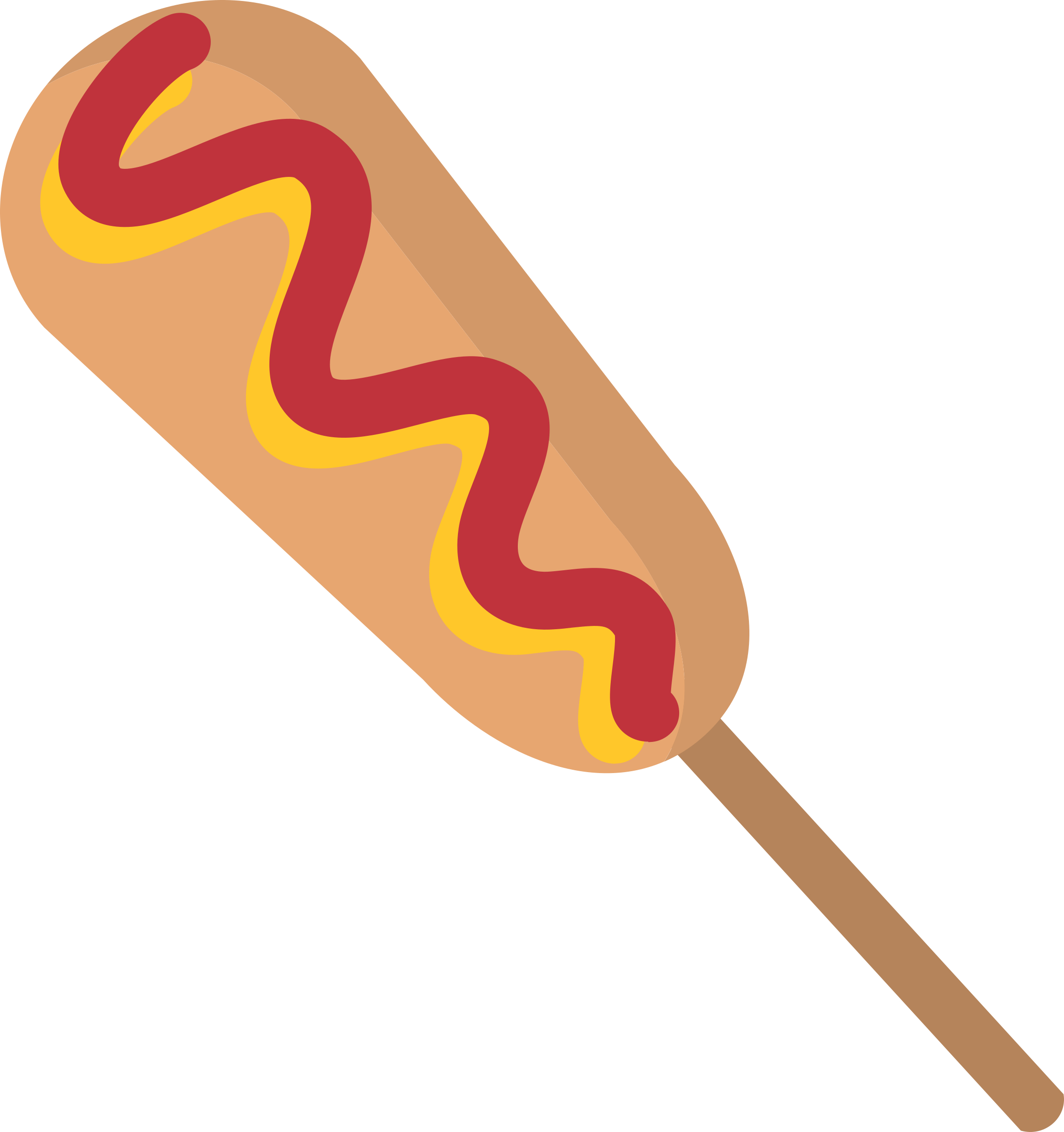 Big Image - Corn Dog Clip Art (2256x2400)