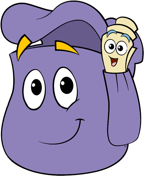 About - Dora The Explorer Backpack And Map (500x609)