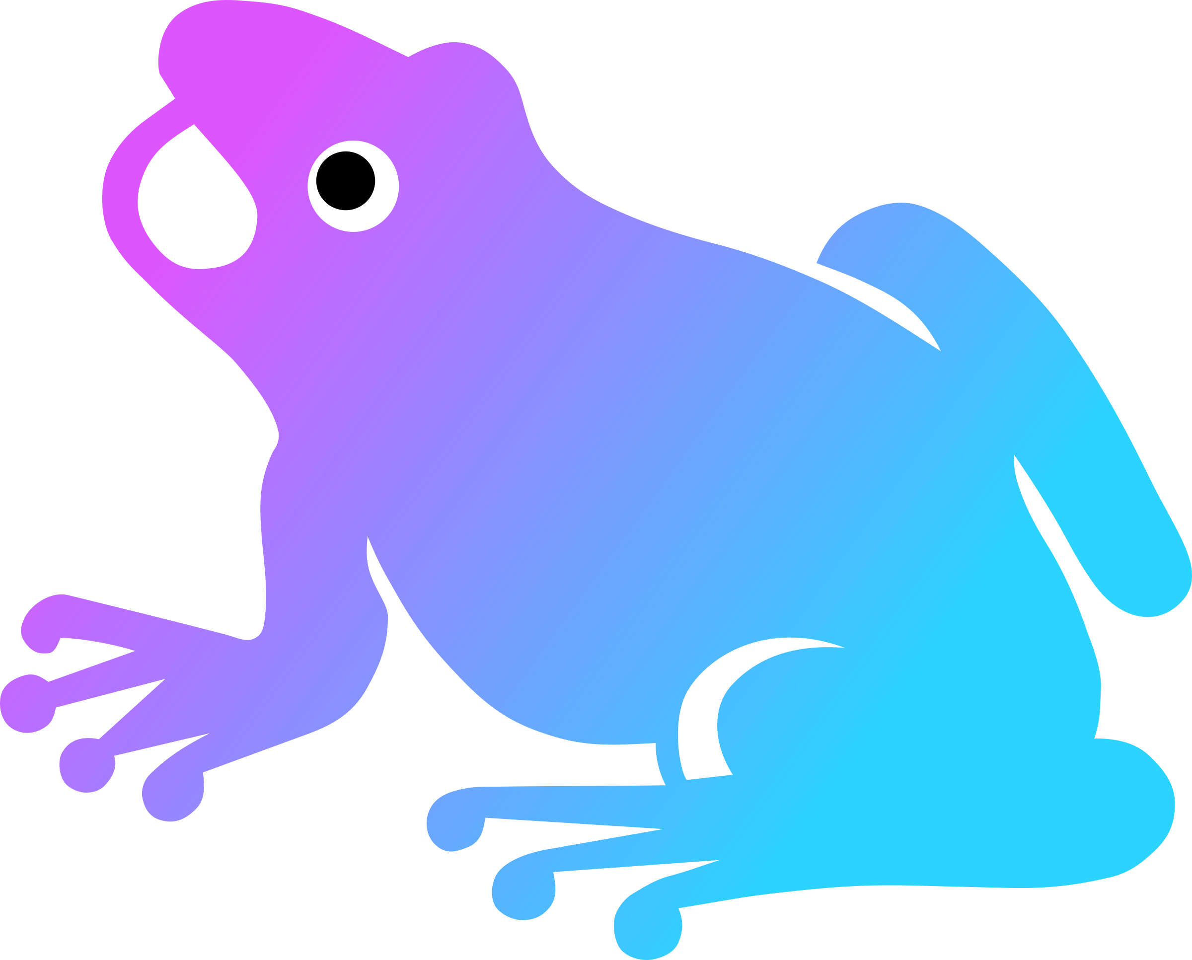 Clipart - Frog Silhouette (2400x1933)