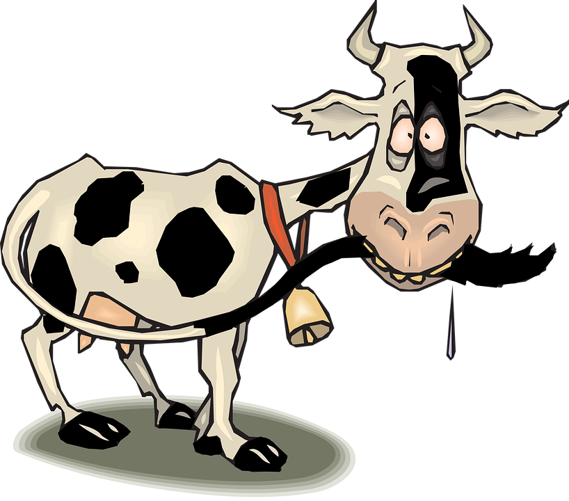Farm Animals Clipart Funny Cow - Animated Cow (1280x1126)