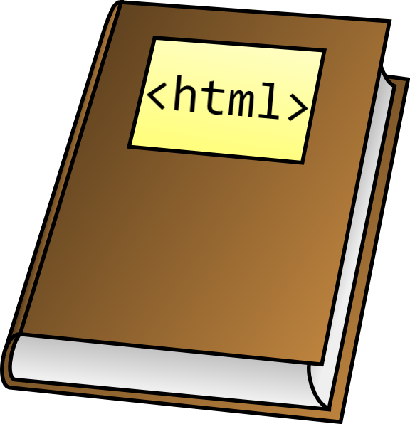 Html Button Concept - Book Clip Art (576x596)