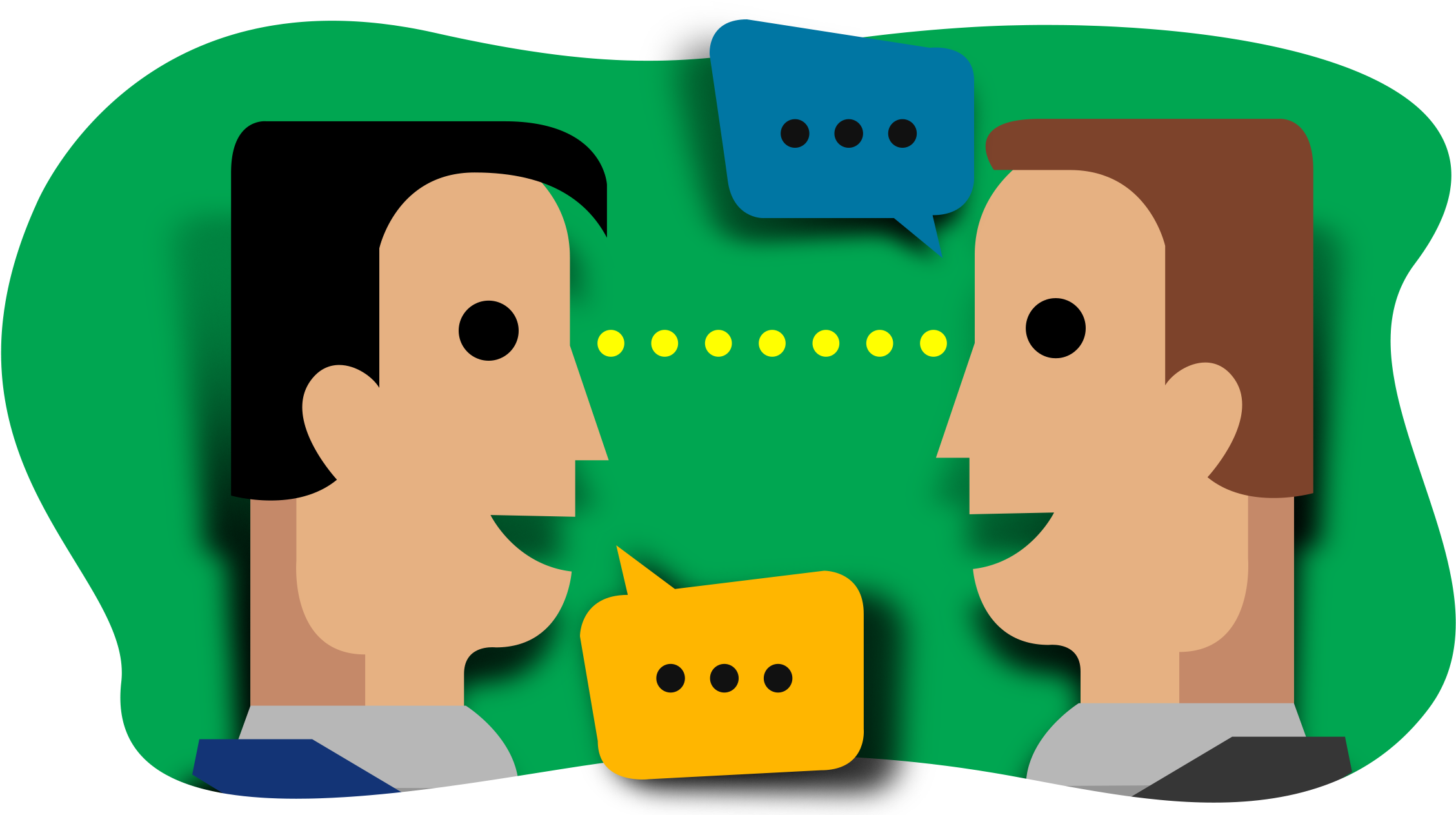 When Introducing Yourself - Make Eye Contact Clip Art (2400x1288)