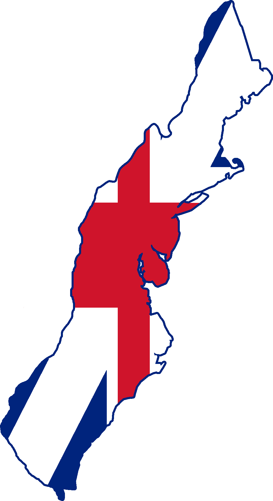 Pictures - Thirteen Colonies Flag Map (946x1736)