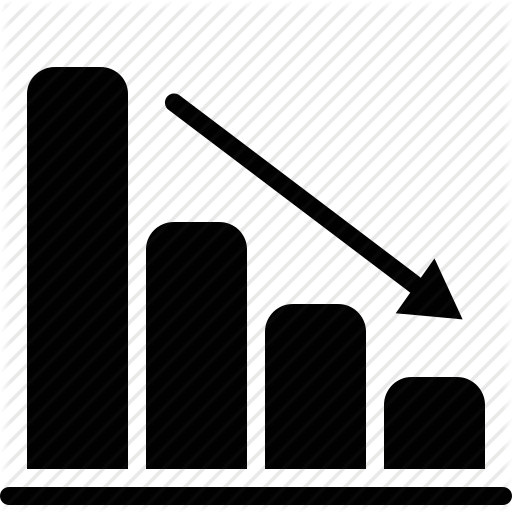 Bar, Chart, Down, Graph Icon - Bar Graph Going Down (512x512)