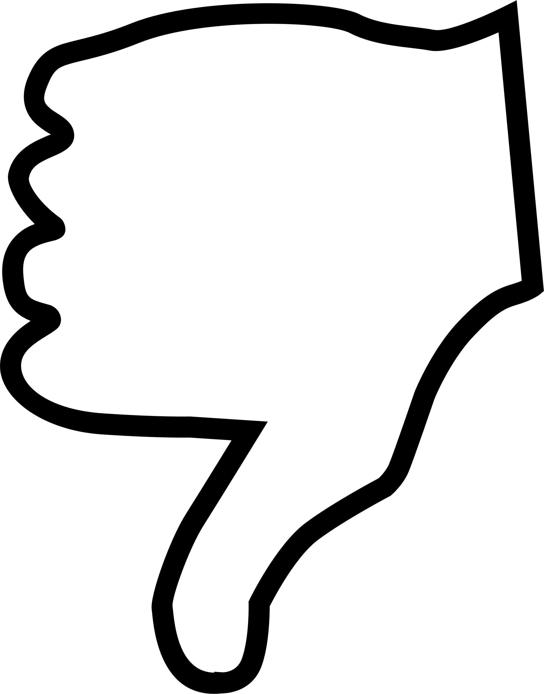Thumbs Down - Clip Art Thumbs Down (1860x2371)