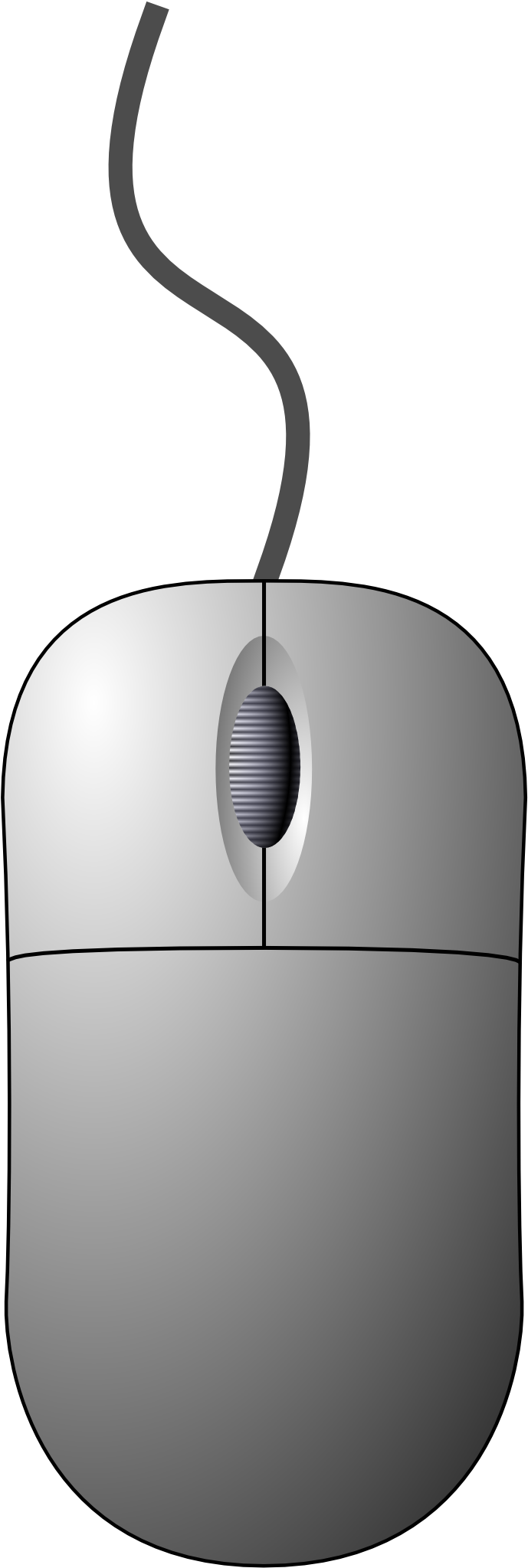 Pc Mouse Png Image - Computer Mouse Clip Art (999x2141)