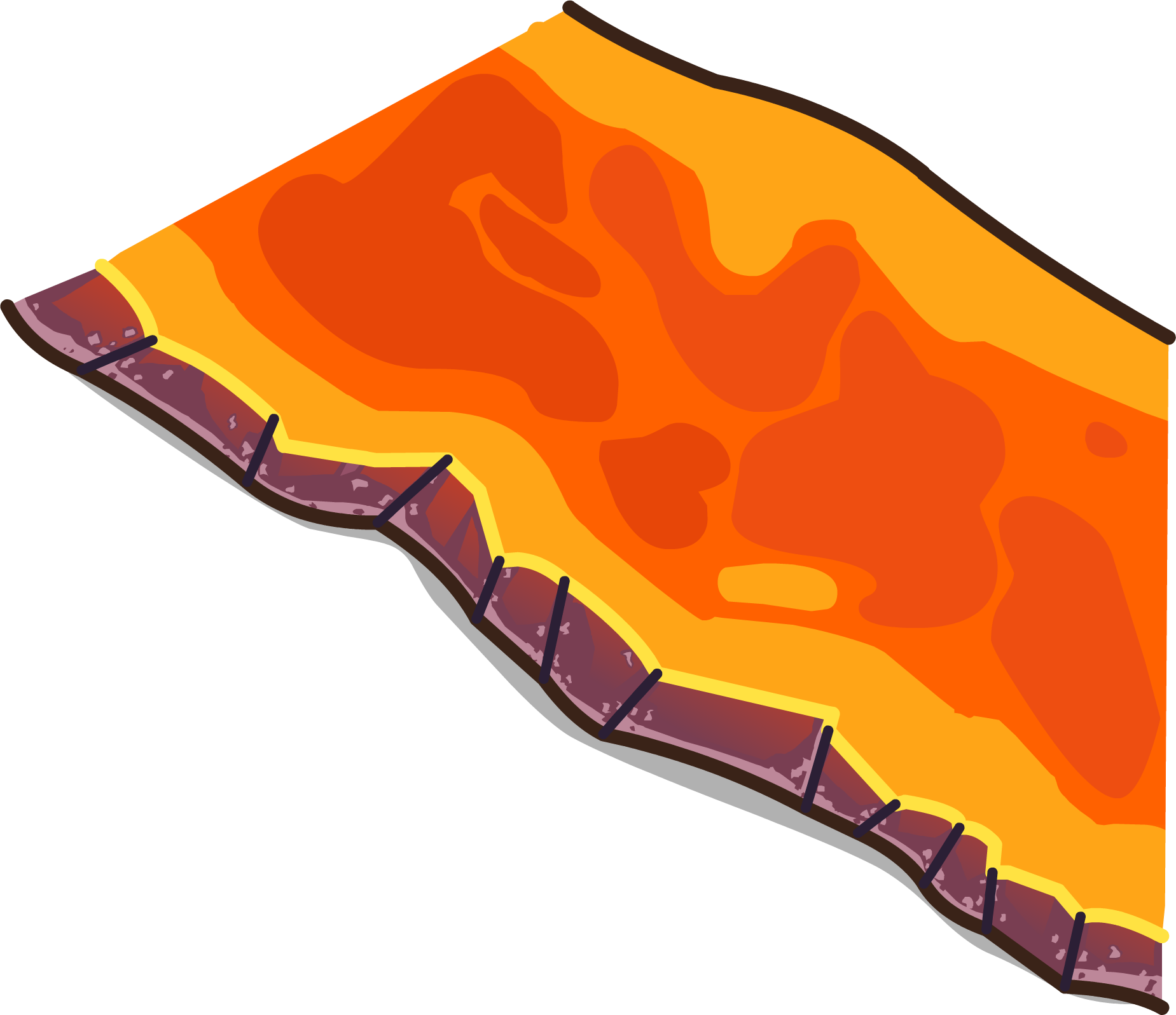 Lava Flow Sprite 006 - Lava Flow Sprite 006 (1849x1597)