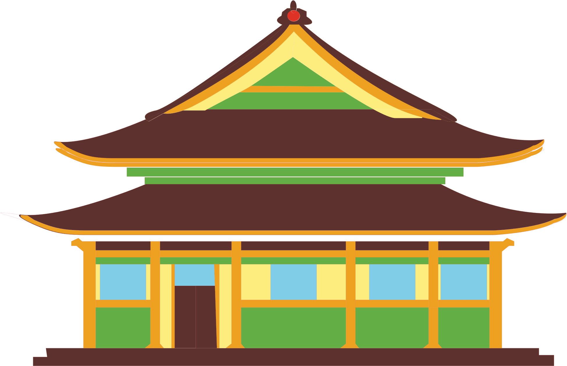 Codes For Insertion - Pixel Art Chinese House (2000x1332)