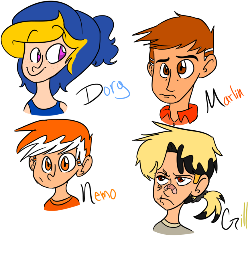 Human Finding Nemo By Cheiiebee - Humans Characters In Finding Nemo (871x918)