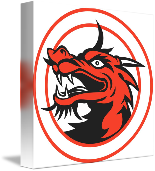 Red Chinese Dragon (589x650)