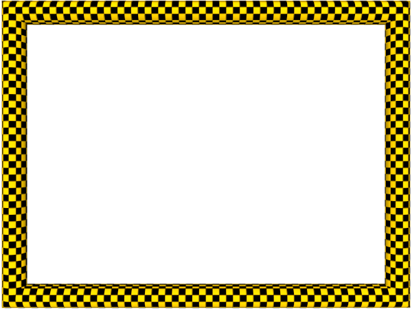 Yellow Black Funky Checker Rectangular Powerpoint Border - Yellow Black Funky Checker Rectangular Powerpoint Border (600x450)