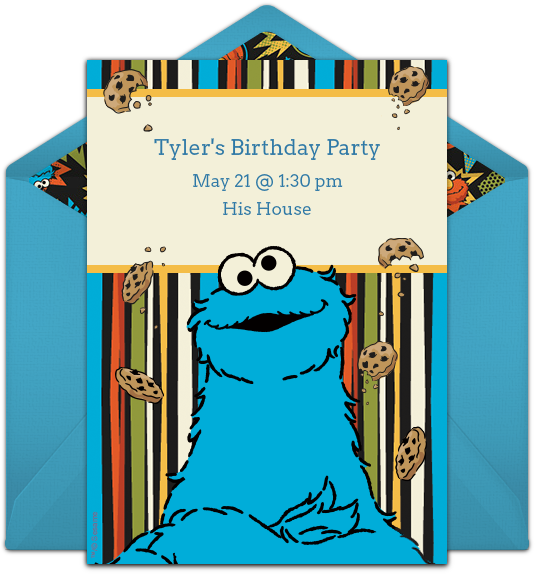 Cookie Monster Comic Online Invitation - Cookie Monster Comic Online Invitation (650x650)