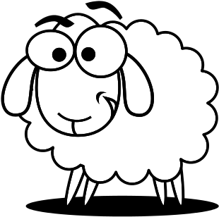 Sheep Outline - Sheep Outline (379x377)