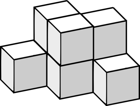 Rubik's Cube Three-dimensional Space Paper Shape - Rubik's Cube Three-dimensional Space Paper Shape (448x340)