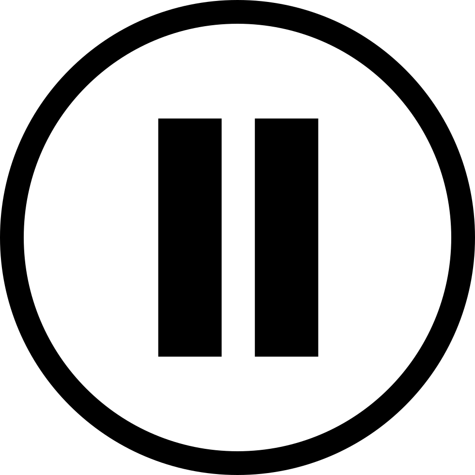 Pause Button Clipart Transparent - Pause Button Clipart Transparent (980x980)