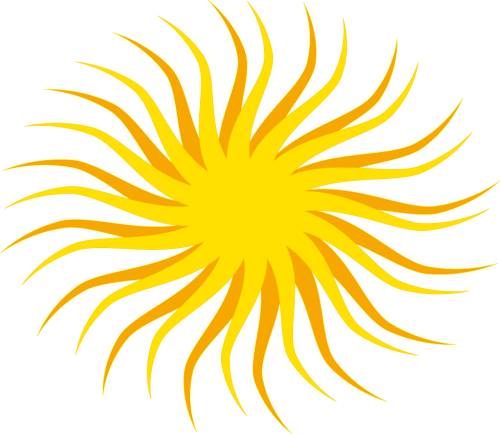 Sunray Clipart (500x434)
