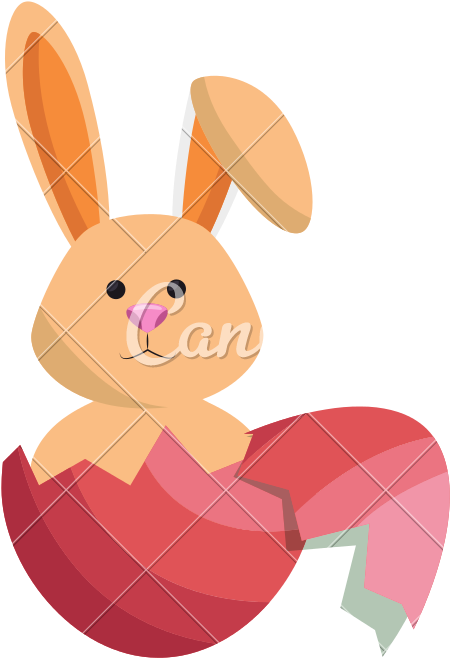 Rabbit Egg Easter Vector Illustration - Rabbit Egg Easter Vector Illustration (800x800)