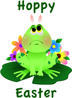 Printable Easter Frog Easter Card - Printable Easter Frog Easter Card (278x439)