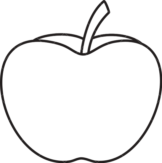 Apple Outline - Apple Outline (547x550)