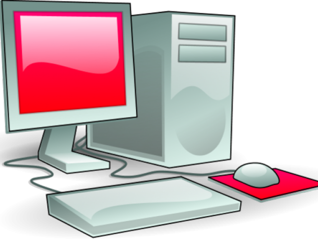 Screen Clipart Red Computer - Screen Clipart Red Computer (640x480)