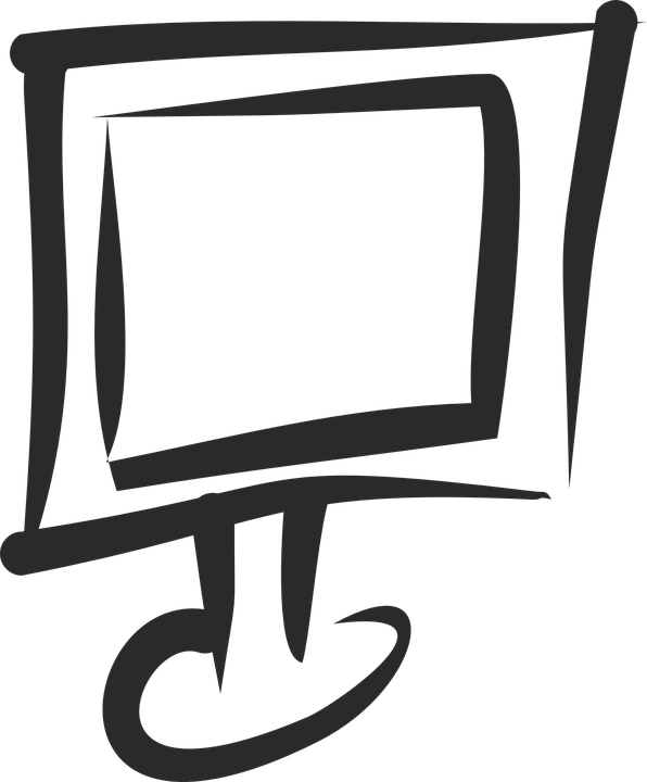 Computers Clipart Computer Screen - Computers Clipart Computer Screen (596x720)