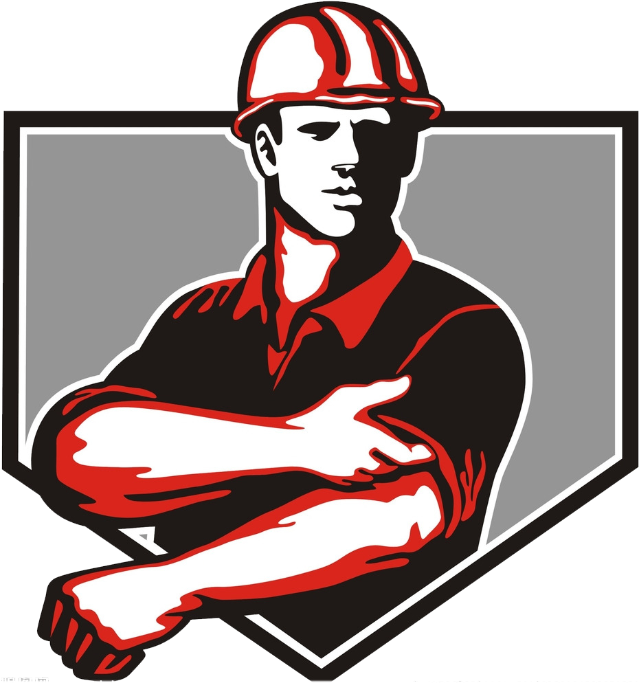 Construction Worker Architectural Engineering Clip - Construction Worker (948x1024)