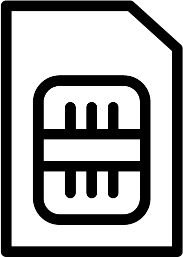 Phone Simcard Icon - Sim Card Shape (512x512)
