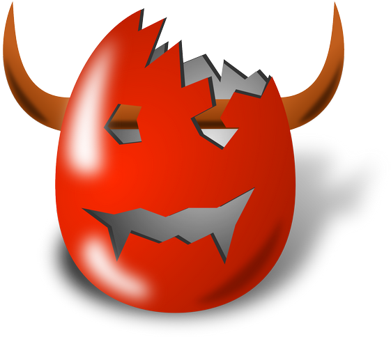 Devil, Horns, Egg, Easter, Shell, Broken - Easter Egg Decorating Ideas (859x720)